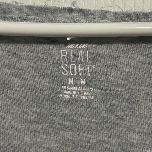 3 for $10 | Light Grey Real Soft Oversized V-Neck Shirt - Picture 4 of 7